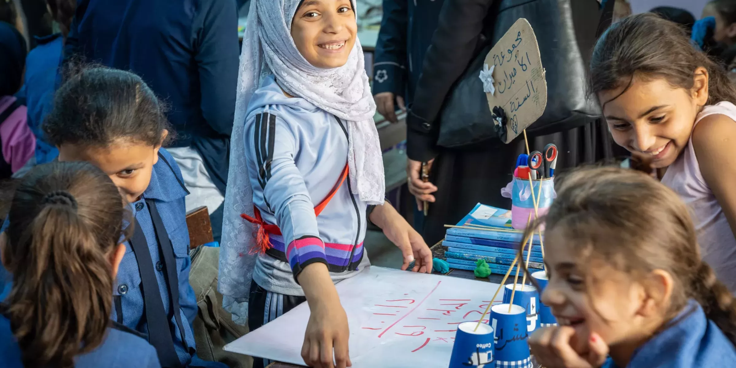 Students in a school in Jordan. Credit: UNICEF/Herwig